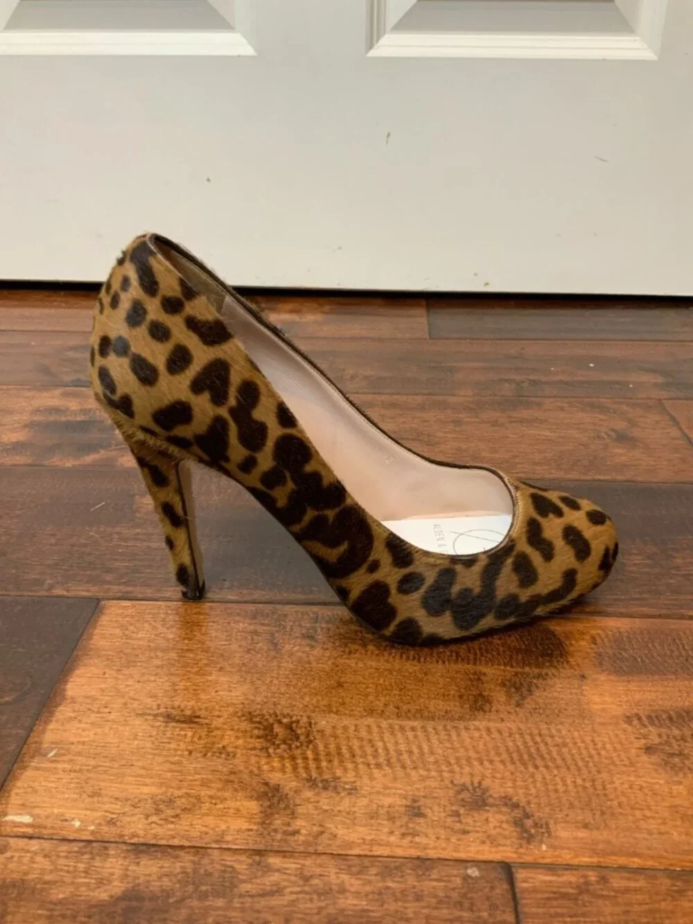 Miu Miu Brown Calf Hair Leopard Print Pump Heels, Size 9 | 39